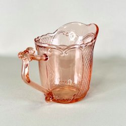 Glaskande - lyserd med rudemnster