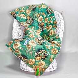 Sari madras (45x120 cm) - grn m/beige