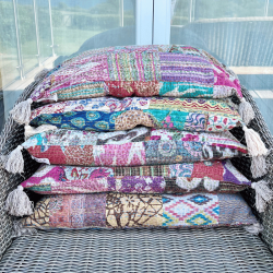 Kantha pude, stonewash (40x60 cm) - forskellige designs