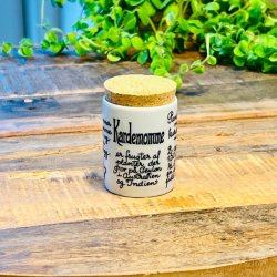 Krydderikrukker - hvid med opskrift