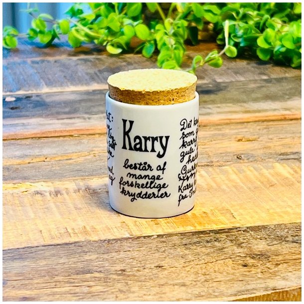 Krydderikrukker - hvid med opskrift