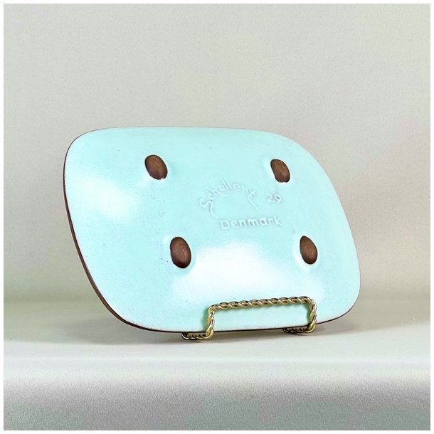 Schollert keramik asiet med bladmnster