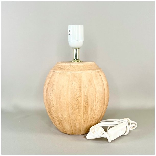 Rillet lampefod - keramik 