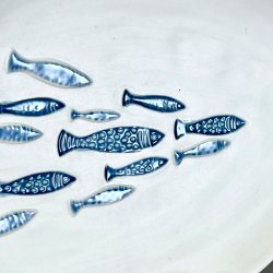 Keramik fiskefad - hndlavet