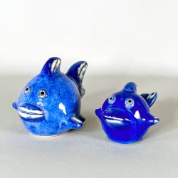 Keramik fisk - bl