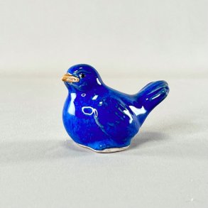 Keramik fugl - bl