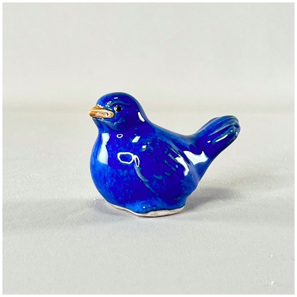 Keramik fugl - bl