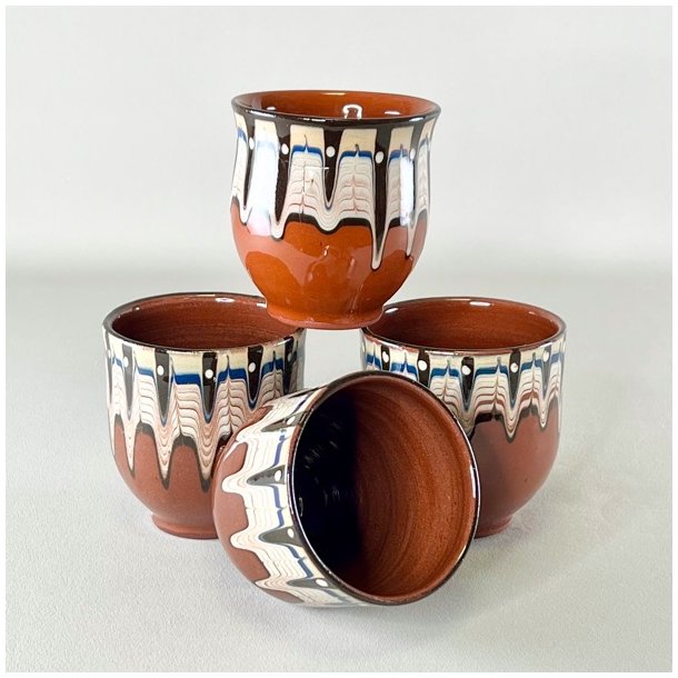 Krus (st a' 4 stk/samlet) - lbeglasur