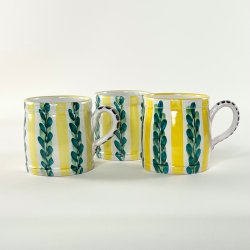 Juelsminde Keramik krus - gul og gr�n