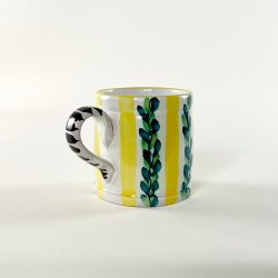 Juelsminde Keramik krus - gul og gr�n