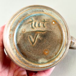 Keramik krus - brun/turkis 