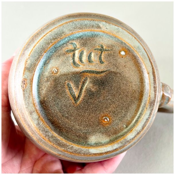 Keramik krus - brun/turkis 