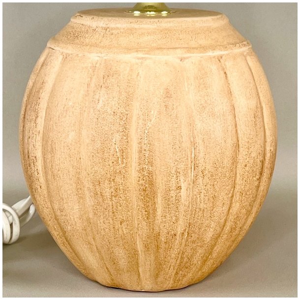 Rillet lampefod - keramik 