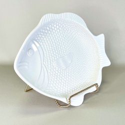 Fiskefad - stort, hvid porceln 