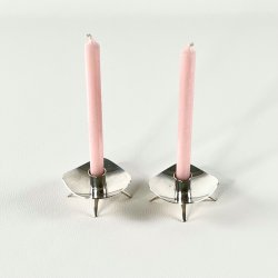 Lysestager (par) p sm fdder - slvplet