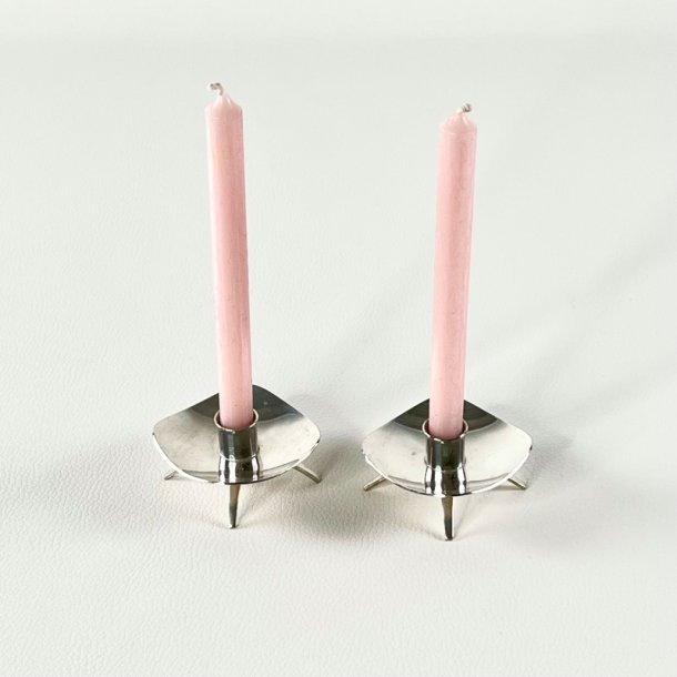 Lysestager (par) p sm fdder - slvplet