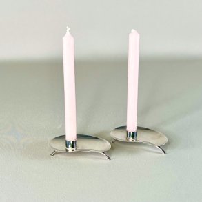 Lysestage til kertelys, drbeformet slv