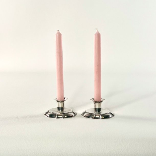 Lysestager (par) - vintage s�lvstager til kertelys