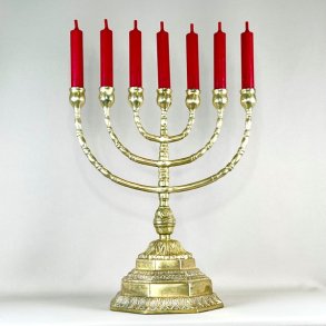 Kirkestage (Menorah) - 7-armet lysestage (Nr.1)
