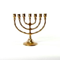 Kirkestage (Menorah) - lille 7-armet lysestage til kertelys