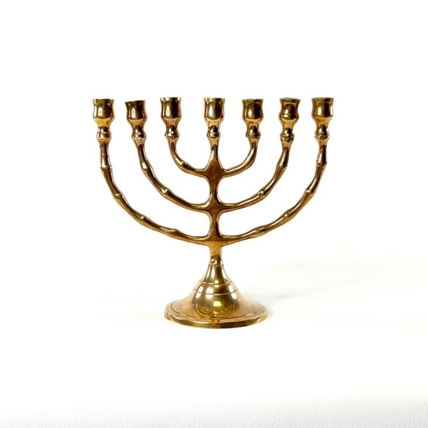 Kirkestage (Menorah) - lille 7-armet lysestage til kertelys
