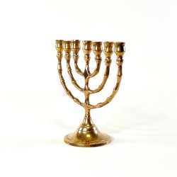 Kirkestage (Menorah) - lille 7-armet lysestage til kertelys
