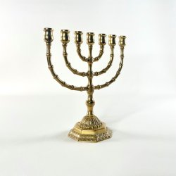 Kirkestage (Menorah) - 7-armet lysestage til kertelys