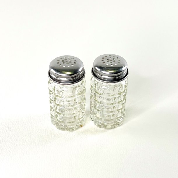 Salt &amp; peber s�t - glas m/metal top