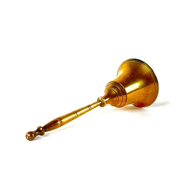 Klokke - patineret messing 