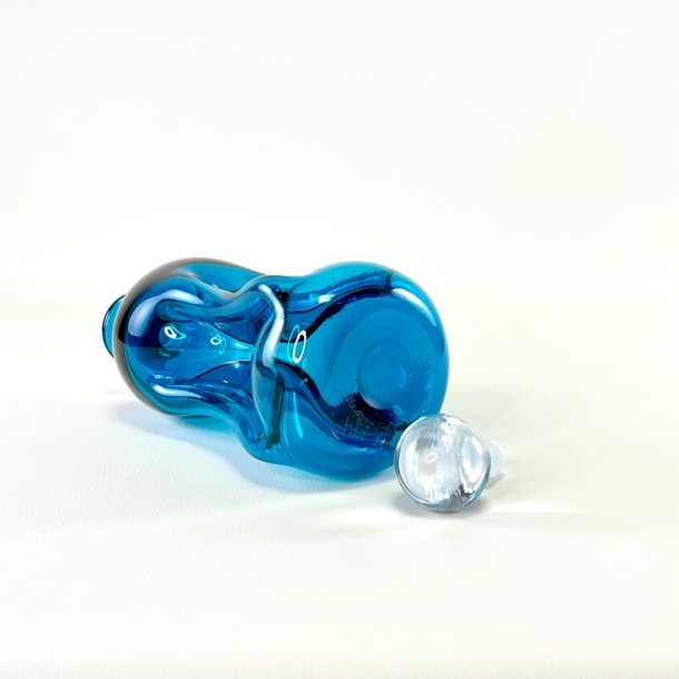 Holmegaard Klukflaske - bl�, H27,5 cm 