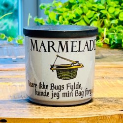 Knabstrup 'ordsprog' krukke til marmelade