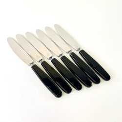 Knive - middagsknive (s�t a' 6 stk) Raadvad sort 