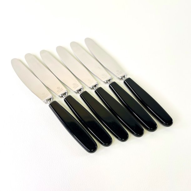 Knive - middagsknive (s�t a' 6 stk) Raadvad sort 