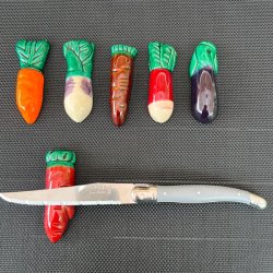 Knivsttte (st a' 6 stk) - Grntsager, keramik 