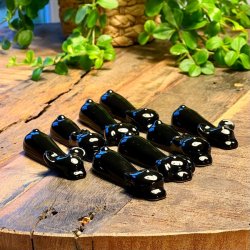 Knivstole (8 stk) - sort porceln 