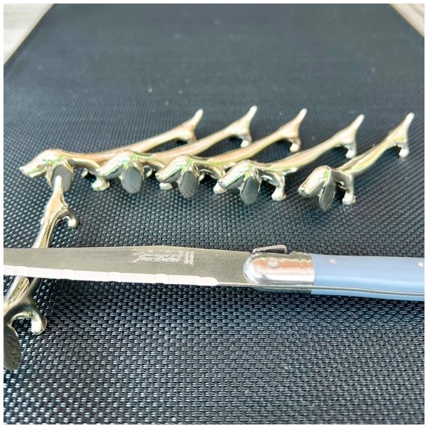 Knivsttte (st a' 6 stk) - Gravhund, slv