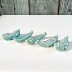 Knivsttte (st a' 5 stk) - turkis, keramik 