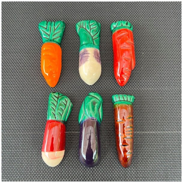 Knivsttte (st a' 6 stk) - Grntsager, keramik 