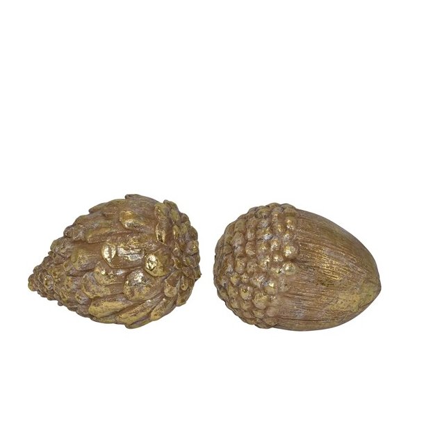 Kogle/agern til pynt - guld