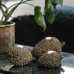 Lysestage - gylden kogle