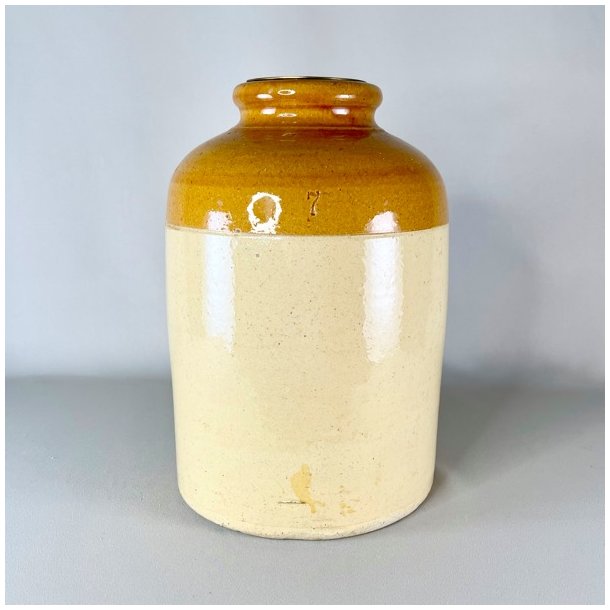 Saltglaserede potter - sennepsfarvede