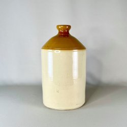 Saltglaserede krukker - sennepsfarvede