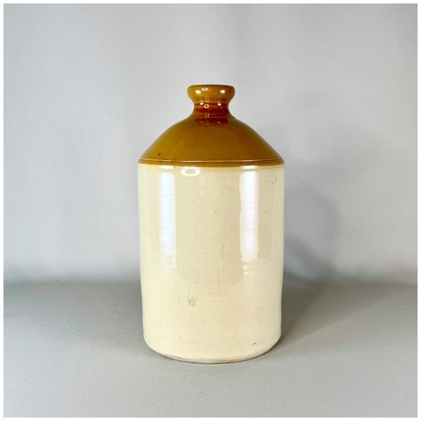 Saltglaserede krukker - sennepsfarvede