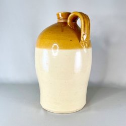 Saltglaserede krukker - sennepsfarvede