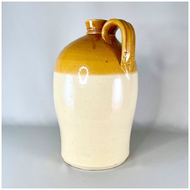 Saltglaserede krukker - sennepsfarvede