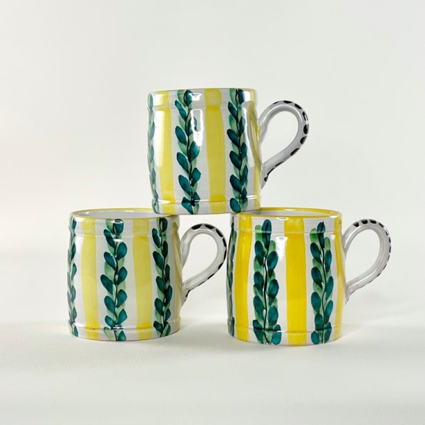 Juelsminde Keramik krus - gul og gr�n