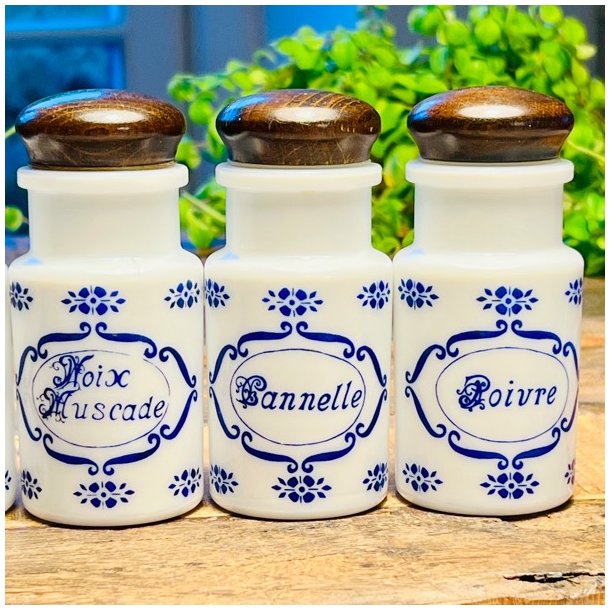 Krydderikrukker (st a' 5 stk) - fransk vintage