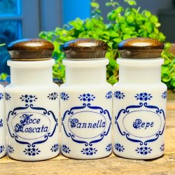 Krydderikrukker (st a' 5 stk) - fransk vintage