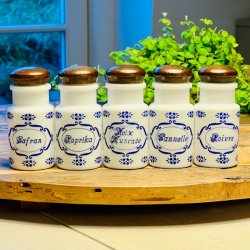 Krydderikrukker (st a' 5 stk) - fransk vintage