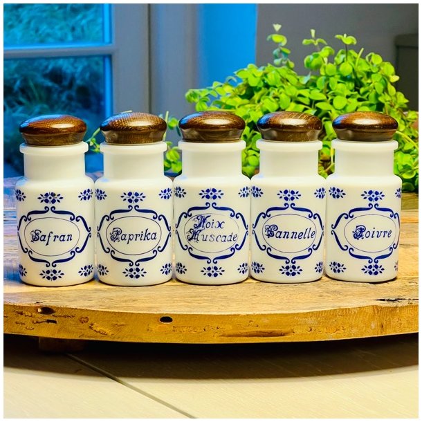 Krydderikrukker (st a' 5 stk) - fransk vintage